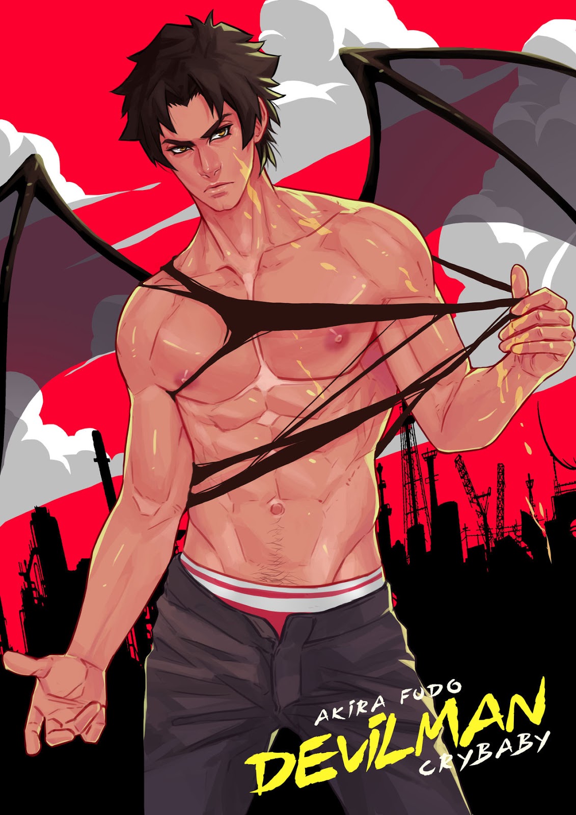 CG/Art] Maorenc 毛毛人 – Patreon 2018 January: Devilman Crybaby (Akira Fudo  不動明) - Adult Digital Downloads